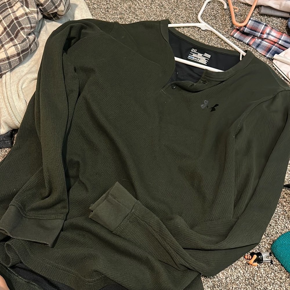 Under Armour Cold Gear Gray Long Sleeve Shirt Men's Size
